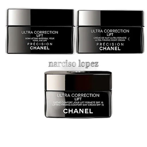 CHANEL PRECISION ULTRA CORRECTION LIFT SET 3 CREME in Stile VISO NOTTE 50GR GIORNO 50GR CONTORNO OCCHI 15GR